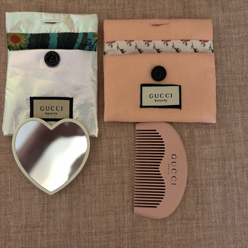 Authentic Gucci Cream and Pink Hair Accessories Set - Picture 2 of 2